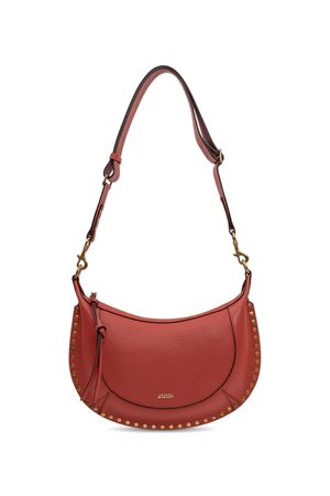 Dark orange Naoko studded leather shoulder bag ISABEL MARANT | PP0001FAD1C04M11BR